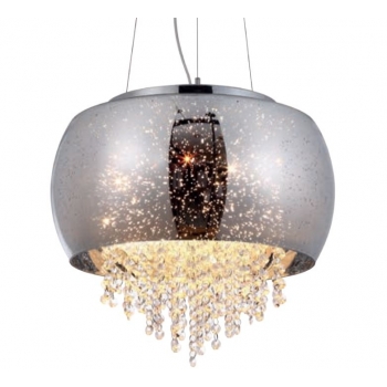 LAMPA WISZĄCA Z KRYSZTAŁKAMI MILAGRO STARLIGHT 3x E14 GALAKTYKA CRYSTAL