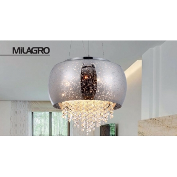 LAMPA WISZĄCA Z KRYSZTAŁKAMI MILAGRO STARLIGHT 3x E14 GALAKTYKA CRYSTAL